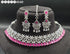 Pink American Diamond Necklace Set 