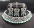 Mind Green American Diamond Necklace Set 