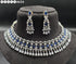 Blue American Diamond Necklace Set 