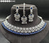 Blue American Diamond Necklace Set 