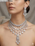 White American Diamond Necklace Set 