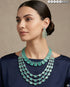 Mind Green American Diamond Necklace Set 