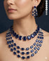 Blue American Diamond Necklace Set 