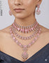 Pink American Diamond Necklace Set 