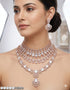 White American Diamond Necklace Set 