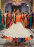 Cream Pure Cotton Silk Heavy Printed Kids Lehenga Choli 