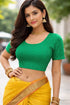 Light Green Premium Crush Lycra Elegant Round Neck Design Stretchable Blouse 