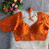 Orange Pure Heavy Mina Multi Jari Banarasi Patoda Blouse 