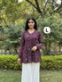 Wine Summer Special Pure Georgette Bandhej Print With Inner Long sleeve Top 