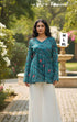 Rama Green Summer Special Pure Georgette Bandhej Print With Inner Long sleeve Top 