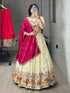 Rani Pure Soft Crush Vichitra Semi Beads Embroidery Work With MultiColoured Threads Chaniya Choli 