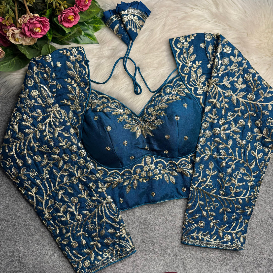 Rama Pure Madhubala Style Heavy Long Sleeves Work Blouse