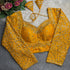 Yellow Pure Madhubala Style Heavy Long Sleeves Work Blouse 