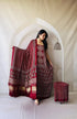 Maroon Pure Modal Gajji Silk Natural Ajrakh Hand Block Print Dupatta Suit 