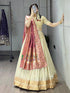 Gajari Pure Paithani Silk Zari Weaving Work With Border and Butti Lehenga Choli 