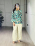 Rama Pure Cambric Cottom Printed With Foil Work Short Kurti Plazzo 