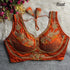 Rust Soft Heavy Pure Soft Italian Silk With Tricot Fuising Blouse 
