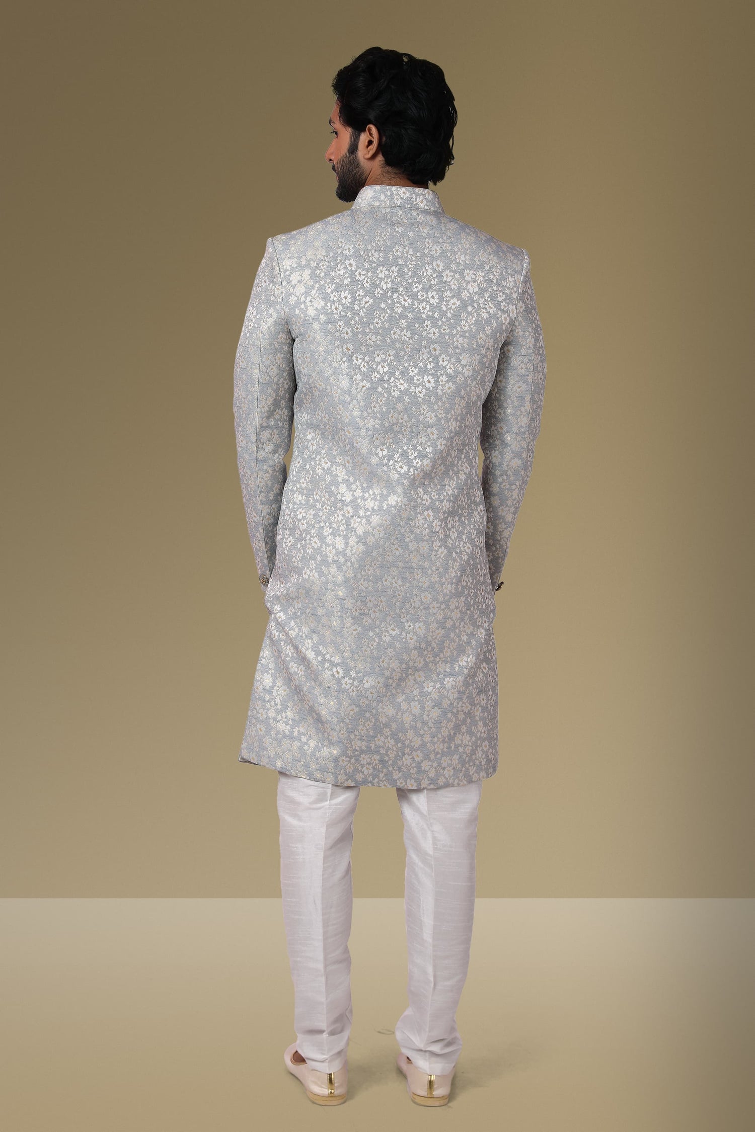 Light Grey Indo Western for Men