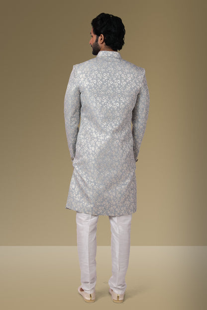 Light Grey Indo Western for Men