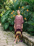 Black Pure Hend Block Print Gajji Silk Multi Color Ajrakh Printed Kaftan 