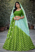 Green Pure Chinon Lehariya Chunni Rajasthani Chaniya Choli 