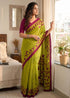 Green Soft Pure Cotton Hand Block Print Cotton Saree 