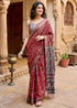 Red Soft Pure Cotton with Golden Weaving Cotton Saree 