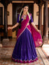 Blue Pure Naysha Sequins and Thread Embroidery Work Lehenga Choli 