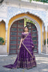 Purple Pure Star Georgette Zari Sequins & Resham Embroidery Lehenga Choli 