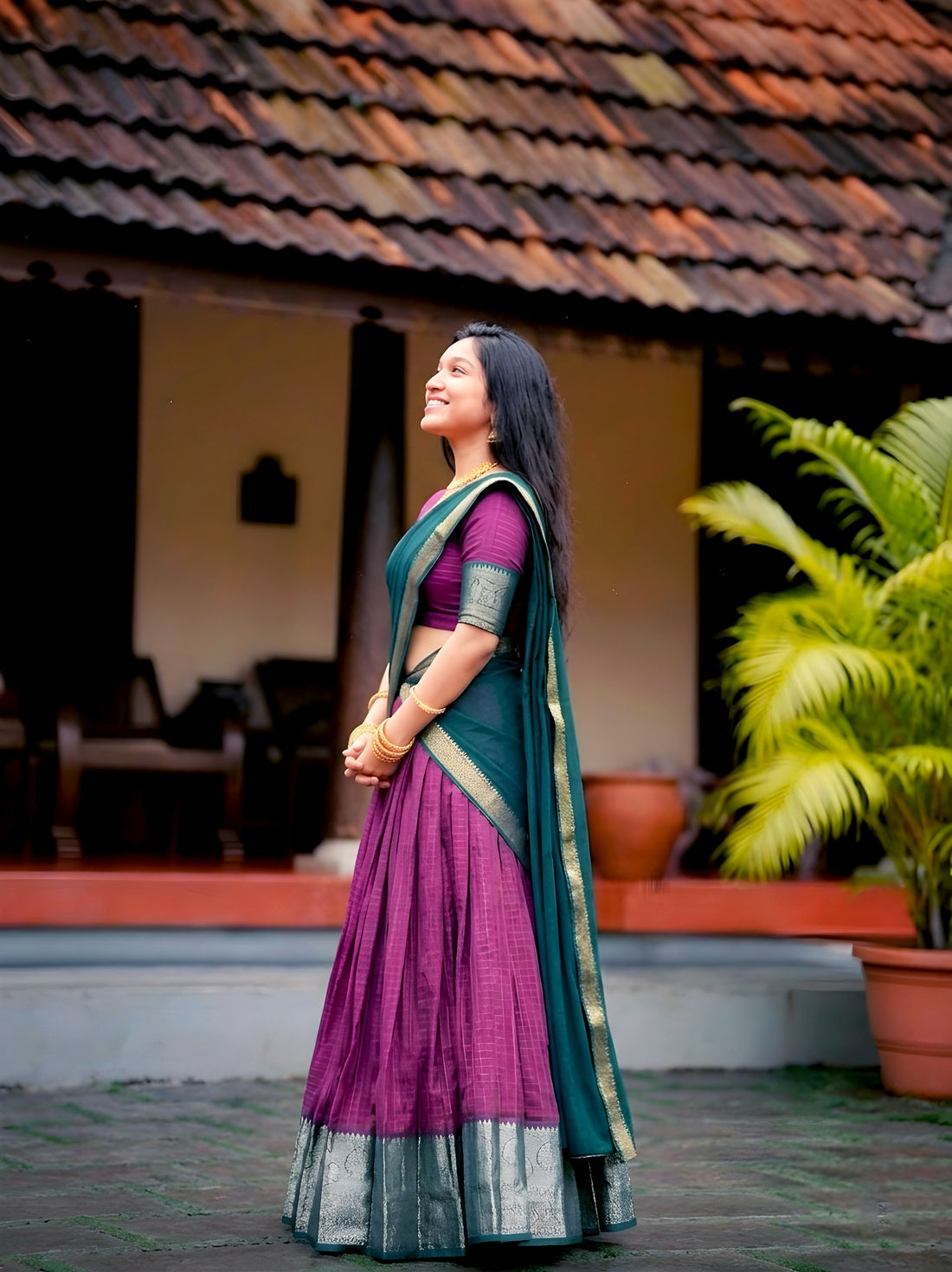 Pink Pure Dola Chex with Zari Weaving Work Lehenga Choli 