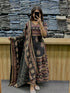 Black Pure Cotton 60x60 Kurti Pant Dupatta Set 