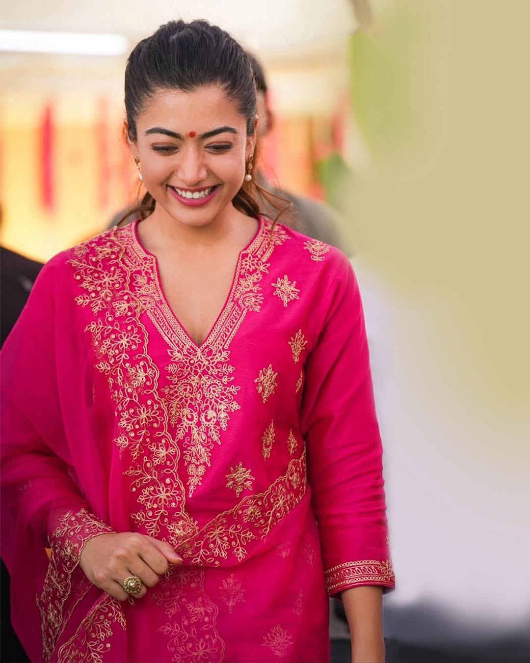 Pink Pure Berry Silk Heavy Embroidery Pant Dupatta Set 