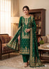 Green Pure Zari Banarasi Silk Kurti Pant Dupatta Set 
