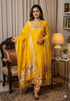 Yellow Pure Zari Banarasi Silk Weaving Salwar Suit 
