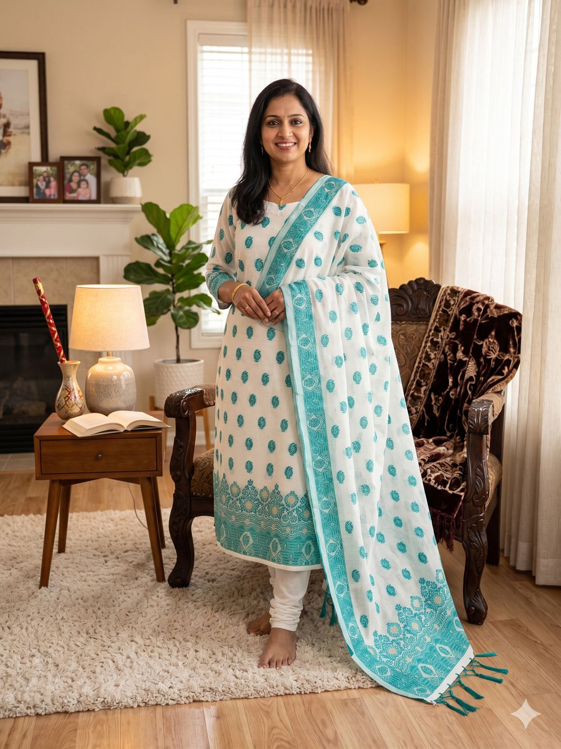 Sky Pure Handloom Banarasi Resham Cotton Weaving Salwar Suit 