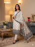 Black Pure Handloom Banarasi Resham Cotton Weaving Salwar Suit 