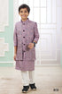 Onion Pure Soft Art Banarasi Silk Computer Work Boys Kurta Pajama Jacket Set 