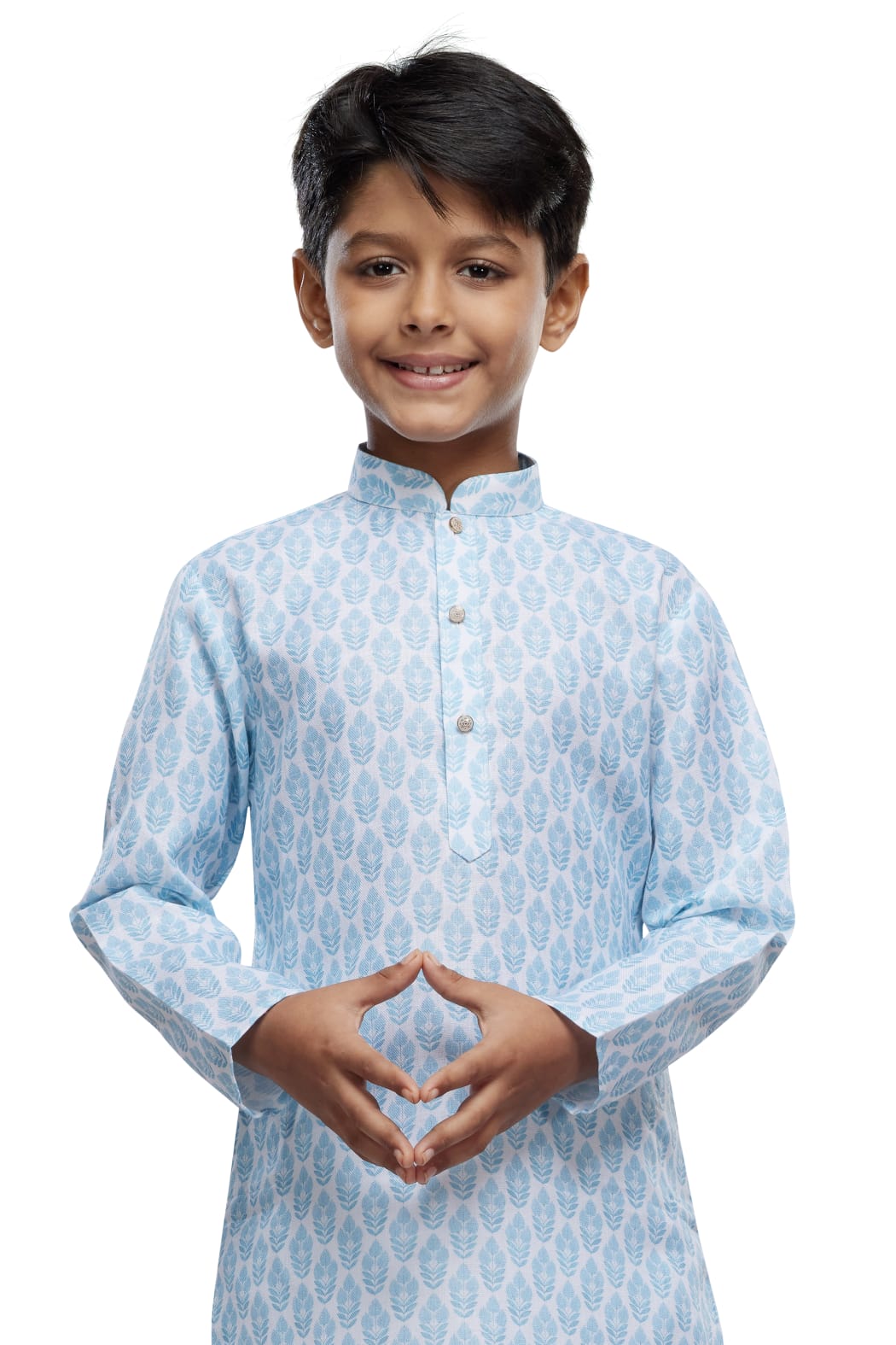 Sky Pure Soft Art Banarasi Silk Digital Print Boys Kurta Pajama