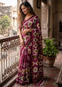 Purple Pure Soft Malmal Cotton Batik Hand Block Cotton Saree