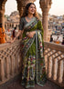 Green Pure Soft Malmal Cotton Kalamkari Print Cotton Saree