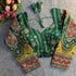 Green Soft Pure Sweetheart Neck Long Sleeves Heavy Position Work Blouse