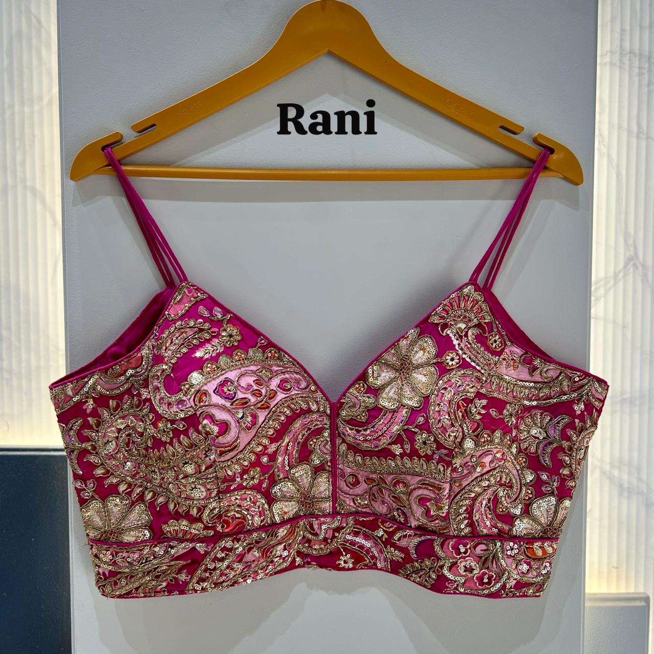 Rani Pure Heavy Pure Viscose Soft Crape Silk Sleeves Less Blouse