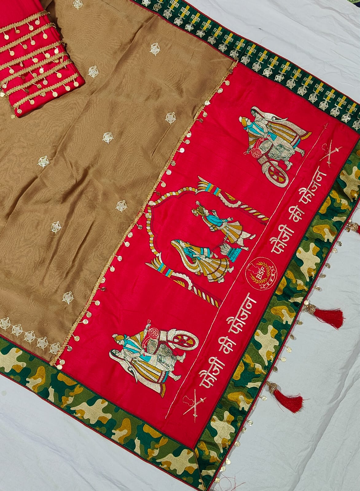 Chiku Pure Soft Rangoli Silk Embroidery Work Panter Patola Saree
