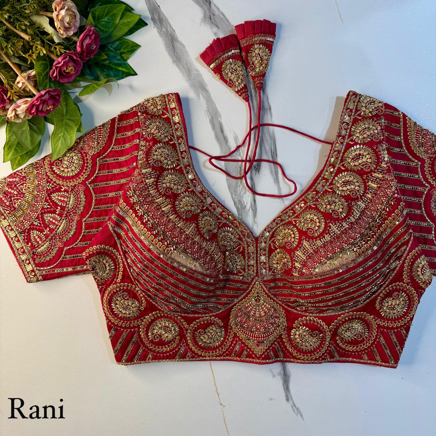 Rani Soft Heavy Pure Soft Italian Silk With Tricot Fuising Work Bridal Blouse