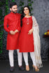 Maroon Pure Soft Cotton Kurta & Kurti Matching Couple Set (Copy)