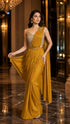 Mustard Pure Imported Fendi Silk Ready to Wear Saree
