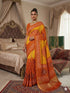 Yellow Pure Soft Gaji Silk Original Bandhani With Langdi Gota Patta Bandhani Saree