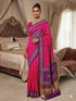 Pink Pure Soft Gaji Silk Original Bandhani With Langdi Patta Bandhani Saree