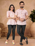 Pink Pure Soft Cotton Printed Shirt & Tunic Matching Both Couple Combo