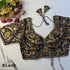 Black Pure Soft Italian Silk Heavy Codding Sequins Work Bridal Blouse